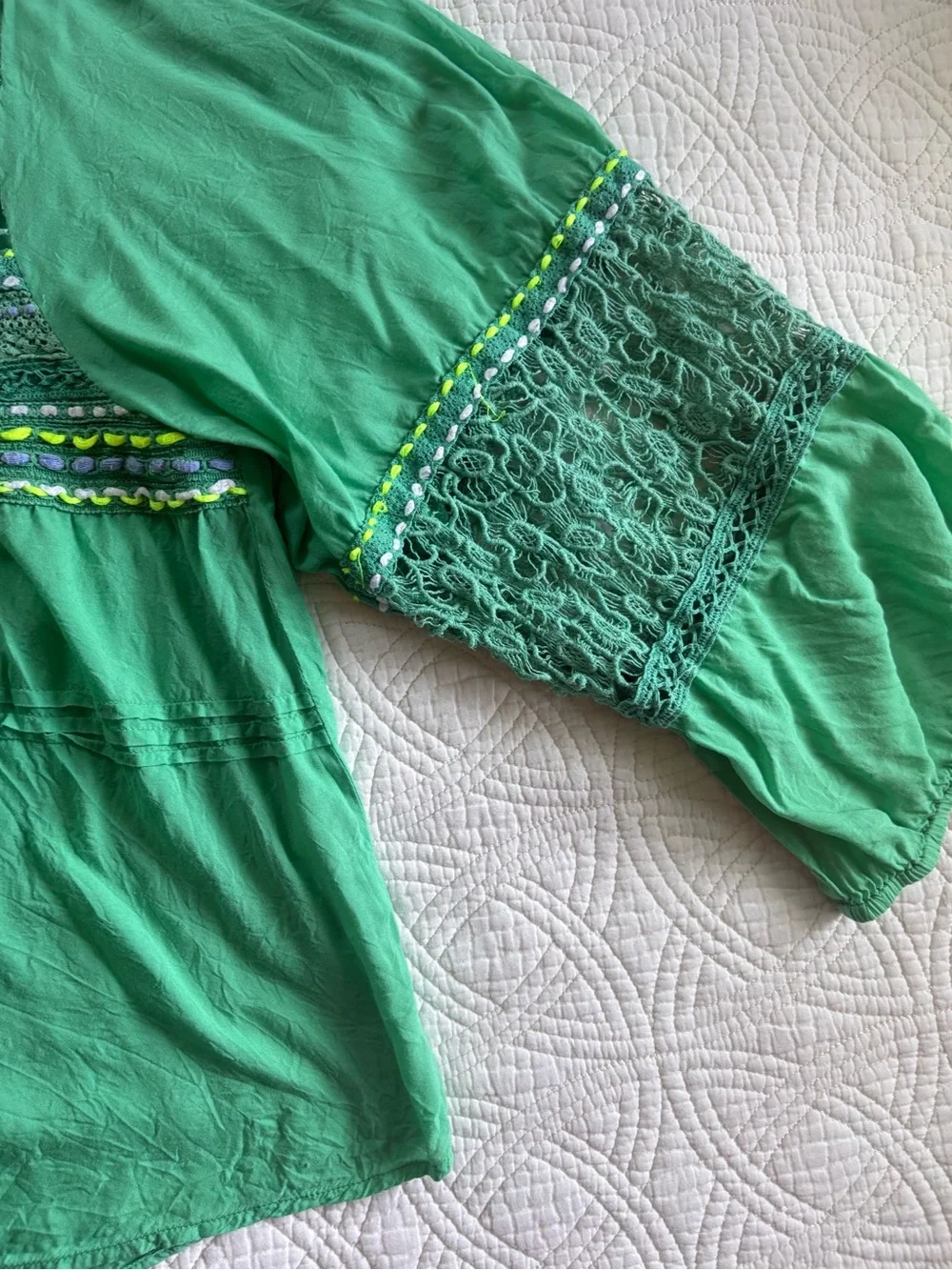 Anthropologie Blank London Sunshine Peasant Blouse XL